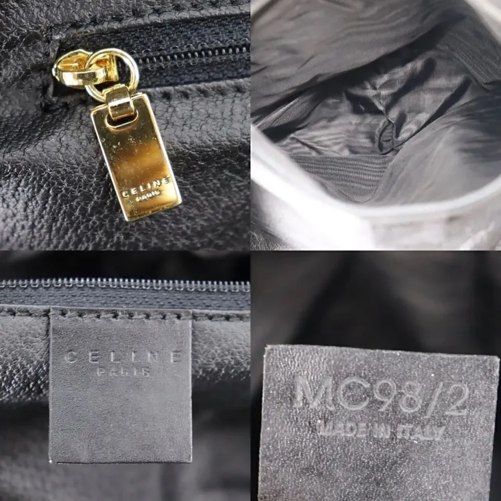 CELINE Black Brown Pvc Leather Travel Bag 🧳 MC98/2